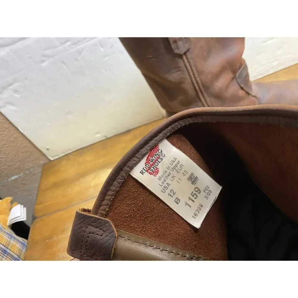Red Wing Supersole Pecos 1159 Size 12 Made In USA Soft Toe Pull On Boots